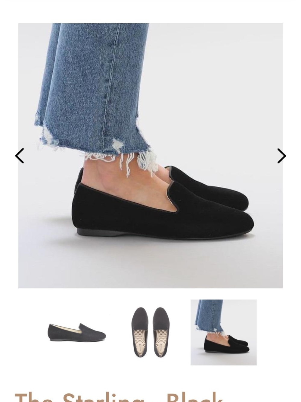 Birdies The Starling Black Velvet Women's Slip-On Loafers